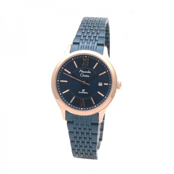 Alexandre Christie AC 8585 Rosegold Blue Lady LDBURBU